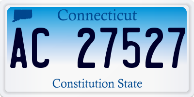 CT license plate AC27527