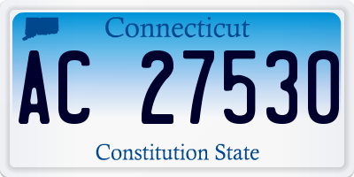 CT license plate AC27530