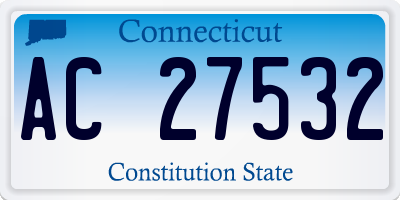 CT license plate AC27532