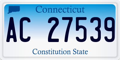 CT license plate AC27539