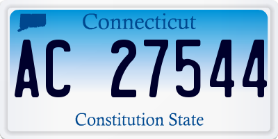 CT license plate AC27544