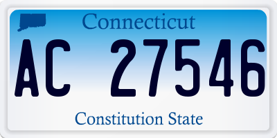 CT license plate AC27546