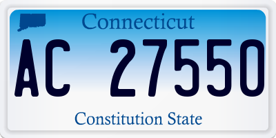 CT license plate AC27550