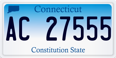 CT license plate AC27555