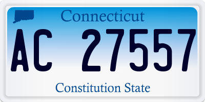 CT license plate AC27557