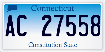 CT license plate AC27558