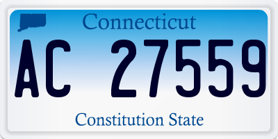 CT license plate AC27559
