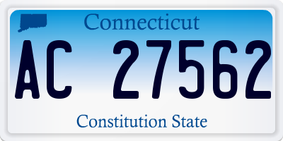 CT license plate AC27562