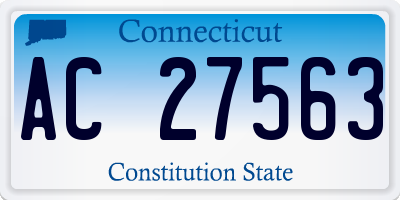CT license plate AC27563