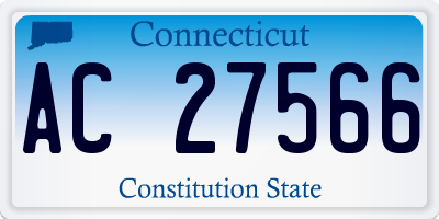 CT license plate AC27566