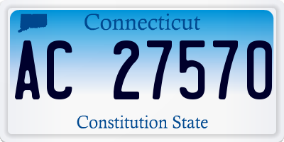 CT license plate AC27570