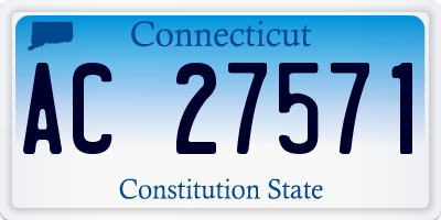 CT license plate AC27571