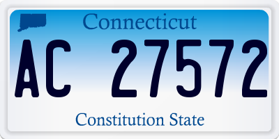 CT license plate AC27572