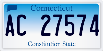 CT license plate AC27574