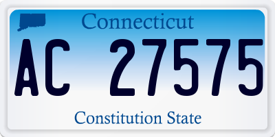 CT license plate AC27575