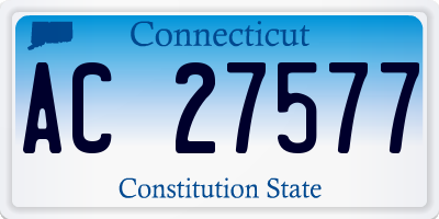 CT license plate AC27577