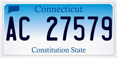 CT license plate AC27579