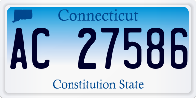 CT license plate AC27586