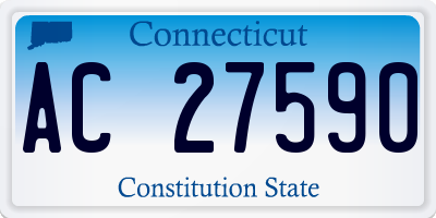 CT license plate AC27590