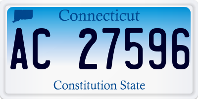 CT license plate AC27596