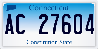 CT license plate AC27604