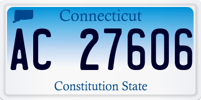 CT license plate AC27606