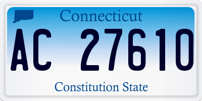 CT license plate AC27610