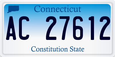 CT license plate AC27612