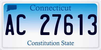 CT license plate AC27613