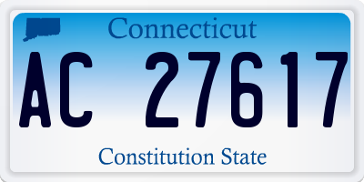 CT license plate AC27617