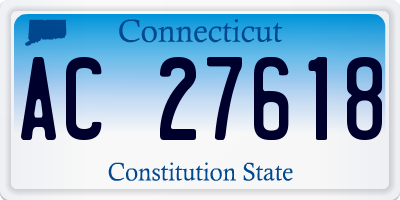 CT license plate AC27618