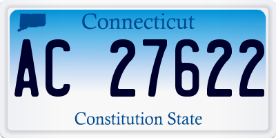 CT license plate AC27622
