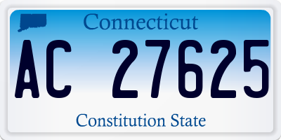 CT license plate AC27625