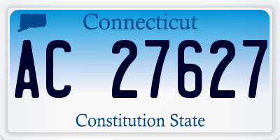 CT license plate AC27627