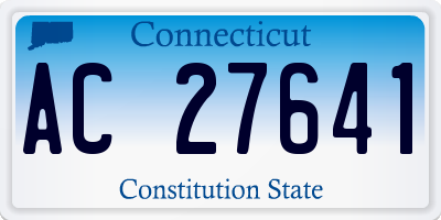 CT license plate AC27641