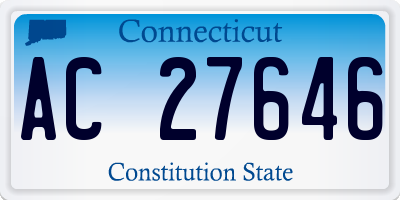 CT license plate AC27646