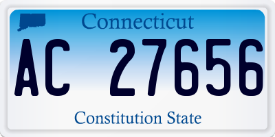 CT license plate AC27656