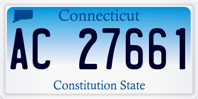 CT license plate AC27661