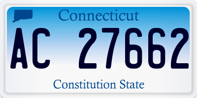 CT license plate AC27662