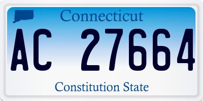 CT license plate AC27664