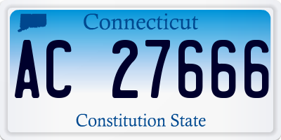 CT license plate AC27666