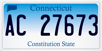 CT license plate AC27673