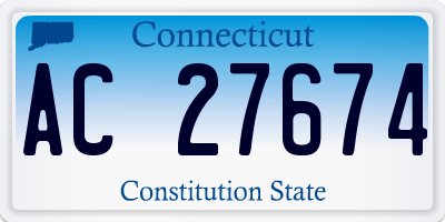 CT license plate AC27674