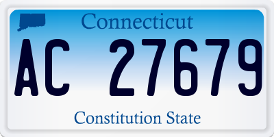 CT license plate AC27679
