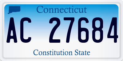 CT license plate AC27684