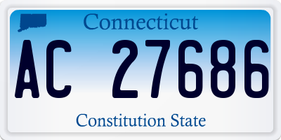 CT license plate AC27686