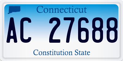 CT license plate AC27688