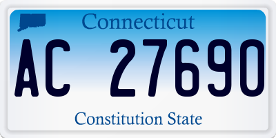 CT license plate AC27690