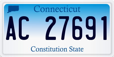CT license plate AC27691