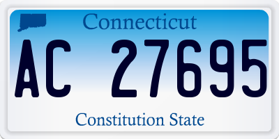 CT license plate AC27695